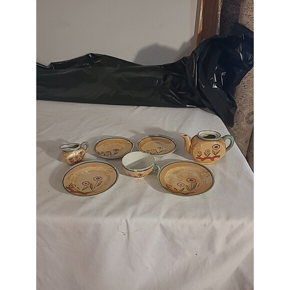 Vintage Lusterware Childs Porcelain Tea Set made in Occupied Japan - Picture 1 of 11